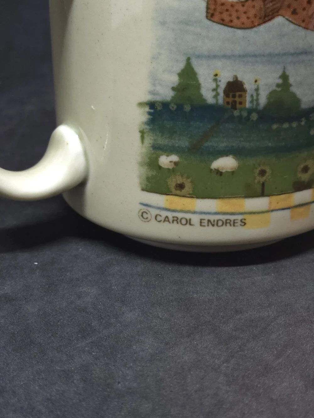 Vtg Otagiri Carol Endres Peace in the County Folk Art Design Japan